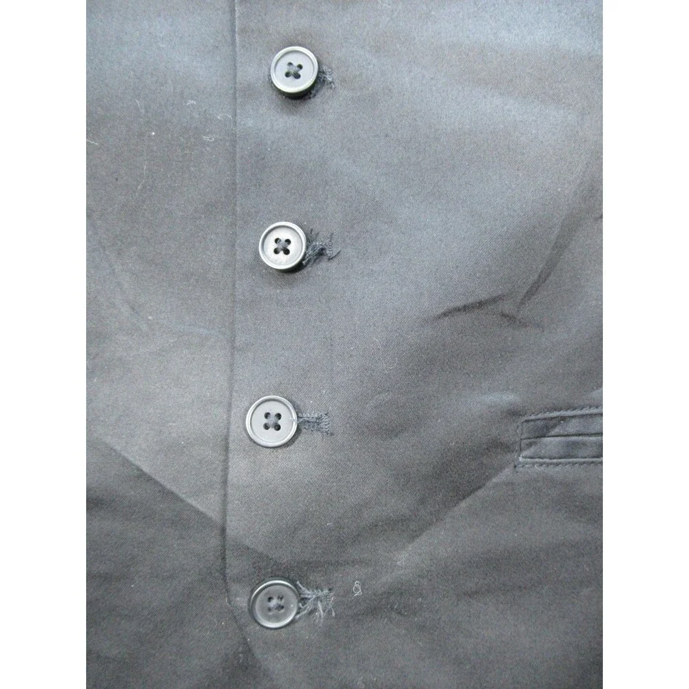G By Guess Chromatic Suit Vest Men's Medium Black with Pockets Cotton